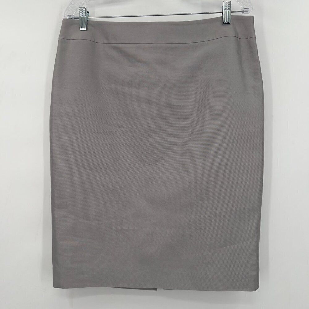Armani Collezioni Women's Blend Of Silk Gray Back Slit Detail Pencil Skirt 12